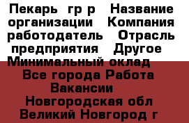 Пекарь– гр/р › Название организации ­ Компания-работодатель › Отрасль предприятия ­ Другое › Минимальный оклад ­ 1 - Все города Работа » Вакансии   . Новгородская обл.,Великий Новгород г.